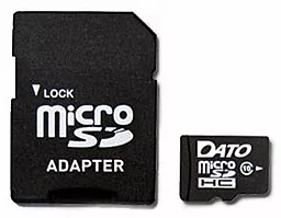 Карта пам'яті Dato microSDHC 32GB Class 10 UHS-I U1 + SD-адаптер (DT_CL10/32GB-RA)