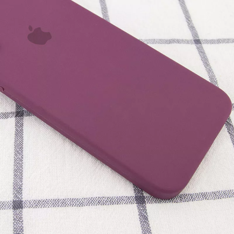 Чехол Silicone Case Full Camera Square для Apple iPhone XR  Maroon - фото 3