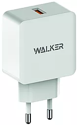 Сетевое зарядное устройство с быстрой зарядкой Walker WH-25 18w QC 3.0 USB-A fast charger white - фото Сетевое зарядное устройство с быстрой зарядкой Walker WH-25 18w QC 3.0 USB-A fast charger white