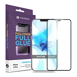 Защитное стекло MAKE Full Cover Full Glue Apple iPhone 12 Pro Black (MGFAI12P)