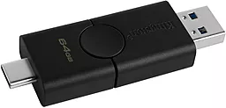 Флешка Kingston DataTraveler Duo 64GB USB 3.2 Gen1 + Type-C (DTDE/64GB) - миниатюра 2