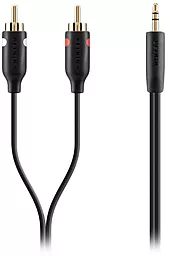 Аудио кабель Belkin Aux mini Jack 3.5 mm - 2хRCA M/M cable 1 м cable black (F3Y116BT2M) - фото Аудио кабель Belkin Aux mini Jack 3.5 mm - 2хRCA M/M cable 1 м cable black (F3Y116BT2M)