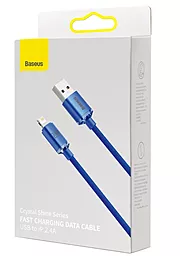 Кабель USB Baseus Crystal Shine Series 2.4A 1.2M Lightning Cable  Blue (CAJY000003) - миниатюра 4