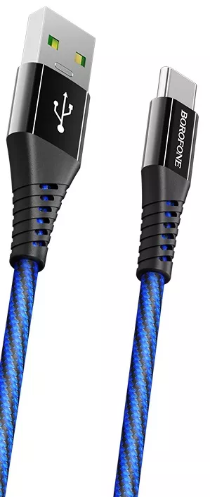 Кабель Borofone BU13 USB-A - Type-C 25w 5a 1.2м cable Black - фото 3