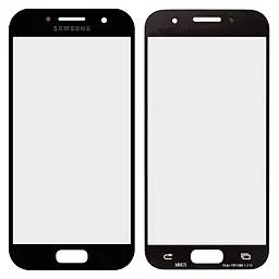 Корпусное стекло дисплея Samsung Galaxy A3 A320F, A320Y 2017 Black - фото Корпусное стекло дисплея Samsung Galaxy A3 A320F, A320Y 2017 Black