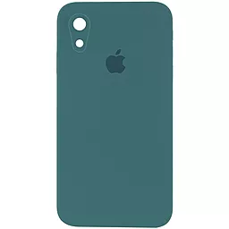 Чохол Silicone Case Full Camera Square для Apple iPhone XR  Pine green