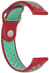 Сменный ремешок для фитнес трекера Amazfit Bip Smartwatch 20мм двуцветный Red/Green (AMZBPSILNIKE-RG) - миниатюра 2