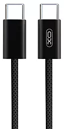 USB PD Кабель XO NB-Q206B 60W USB Type-C - Type-C Cable Black