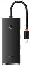 Мультипортовый USB Type-C хаб Baseus Lite Series 4i-n-1 Hub black (WKQX03)