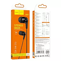 Наушники Hoco M97 Enjoy universal earphones Black - миниатюра 3