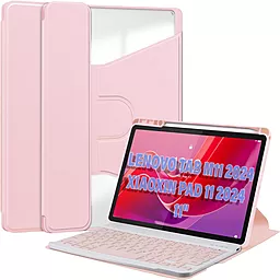 Чехол для планшета BeCover с безпроводной клавиатурой для Lenovo Tab M11 (2024), Xiaoxin Pad 11 (2024) Pink (711077) - фото Чехол для планшета BeCover с безпроводной клавиатурой для Lenovo Tab M11 (2024), Xiaoxin Pad 11 (2024) Pink (711077)