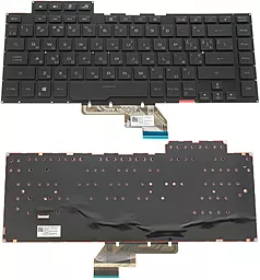 Клавиатура для ноутбука Asus GU502 series с подсветкой клавиш без рамки Black