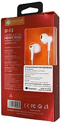 Наушники DeepBass D-13 White - миниатюра 4 Наушники DeepBass D-13 White - миниатюра 4