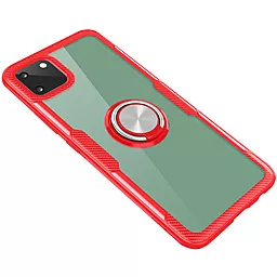 Чехол Deen CrystalRing Realme C11 Clear/Red