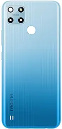 Задняя крышка корпуса Realme C25Y со стеклом камеры, Original Glacier Blue - фото Задняя крышка корпуса Realme C25Y со стеклом камеры, Original Glacier Blue