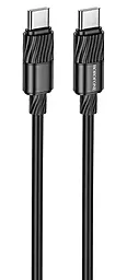Кабель Borofone BX106 Charge USB Type-C - Type-C 60w 3a 1м PD cable Black - фото Кабель Borofone BX106 Charge USB Type-C - Type-C 60w 3a 1м PD cable Black