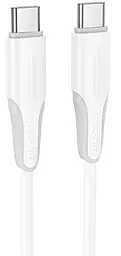Кабель Borofone BX119 New USB Type-C - Type-C 60w 3a 1м PD cable White - фото Кабель Borofone BX119 New USB Type-C - Type-C 60w 3a 1м PD cable White