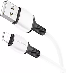 Кабель Borofone BX84 Rise USB-A - Lightning 12w 2.4a 1м cable White - миниатюра 2 Кабель Borofone BX84 Rise USB-A - Lightning 12w 2.4a 1м cable White - миниатюра 2