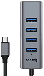 Мультипортовый USB Type-C хаб (концентратор) Baseus Enjoy USB-C 4 USB3.0 + HDMI (CAHUB-N0G)