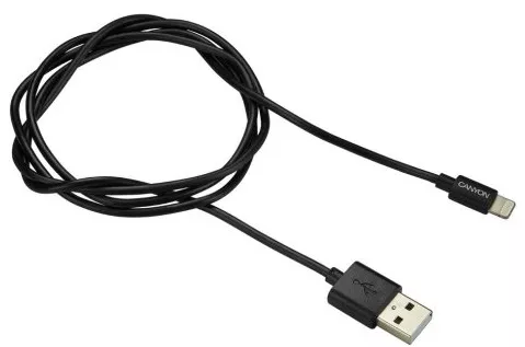 Кабель Canyon USB-A - Lightning 12w 2.4a 1м cable Black (CNS-MFICAB01B) - фото 2