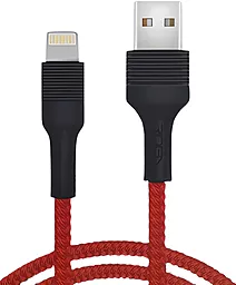 Кабель Ridea RC-M132 Fila USB-A - Lightning 12w 2.4a 1м cable Black/Red - фото Кабель Ridea RC-M132 Fila USB-A - Lightning 12w 2.4a 1м cable Black/Red