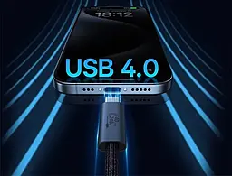 Мультимедийный кабель Baseus Flash 2 Full FeatuRed USB4.0 Type-C - Type-C 8k 60hz 240w 5a 1м 40gbps PD data cable Black (P10311803111-00) - миниатюра 7 Мультимедийный кабель Baseus Flash 2 Full FeatuRed USB4.0 Type-C - Type-C 8k 60hz 240w 5a 1м 40gbps PD data cable Black (P10311803111-00) - миниатюра 7