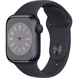 Смарт-годинник Apple Watch Series 8 GPS 41mm Алюмінієвий корпус зі спортивним ремінцем - звичайний Midnight (MNP53UL/A)