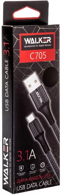 Кабель Walker C705 USB-A - Type-C 15w 3.1a 1м cable Red - фото 2
