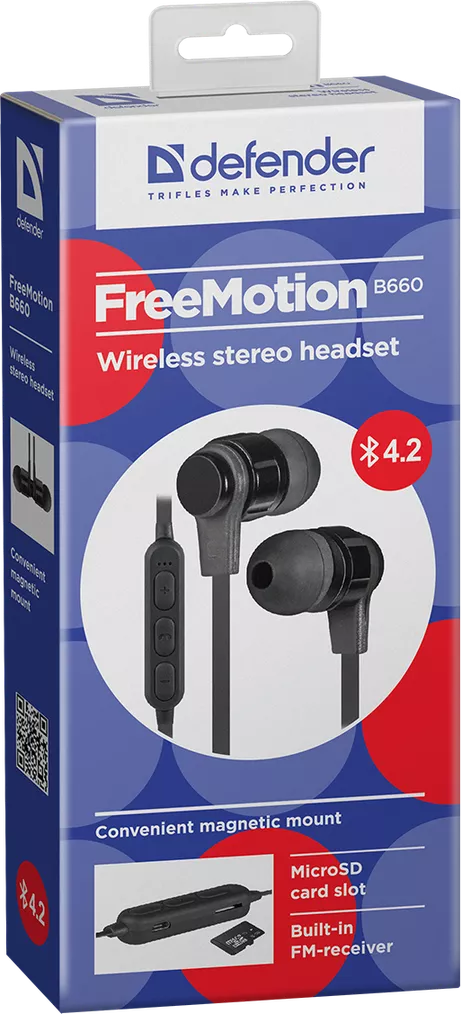 Наушники Defender FreeMotion B660 Bluetooth Black - фото 7