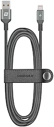 Кабель Momax DL13D MFI USB-A - Lightning 12w 2.4a 2м cable Grey - фото Кабель Momax DL13D MFI USB-A - Lightning 12w 2.4a 2м cable Grey