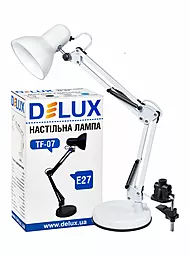Настольная лампа на струбцине DeLux TF-07 E27 белый (90012374) - миниатюра 2