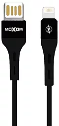 Кабель USB MOXOM MX-CB07 12w 2.4a 0.2m USB Lightning Cable black