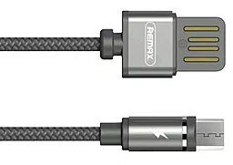Кабель USB Remax Gravity Magnetic micro USB Cable Grey (RC-095m) - миниатюра 2