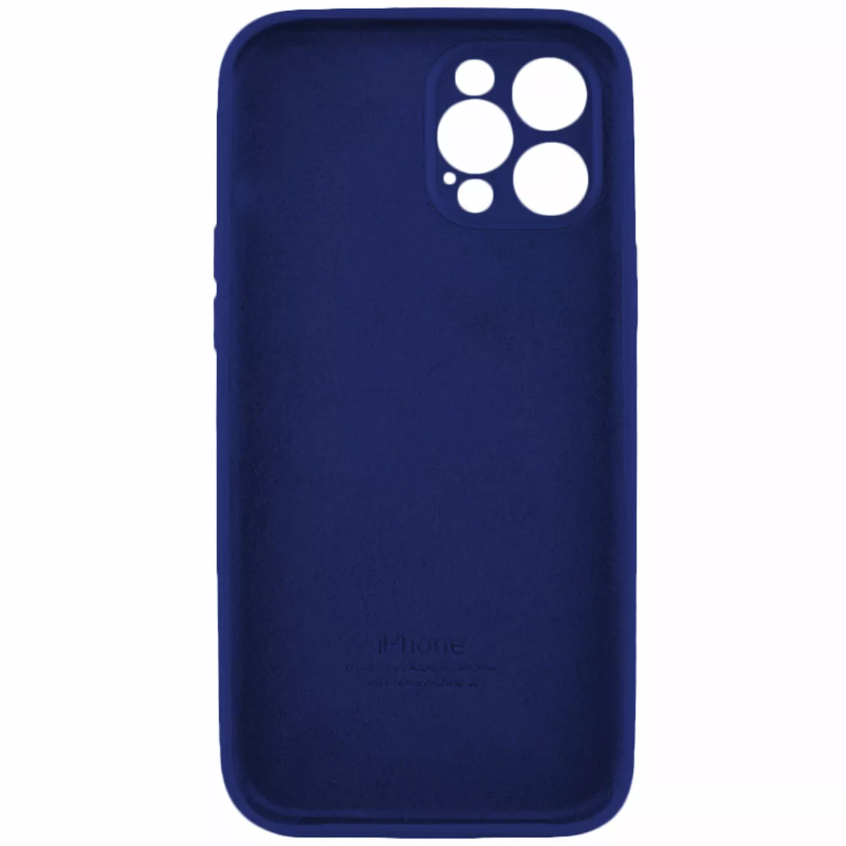 Чохол Silicone Case Full Camera Protective для Apple iPhone 12 Pro Navy Blue - фото 2