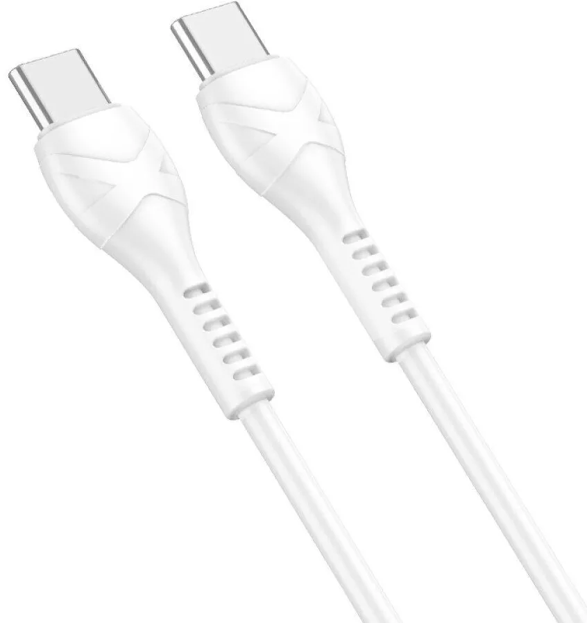 Кабель Hoco X37 Cool power USB Type-C - Type-C 60w 3a 1м PD cable White - фото 2