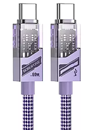 Кабель USB PD Borofone BU42 Octavia 60w 3a 1.2m USB Type-C - Type-C cable purple
