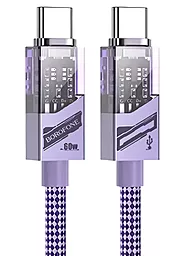 Кабель Borofone BU42 Octavia USB Type-C - Type-C 60w 3a 1.2м PD cable Purple - фото Кабель Borofone BU42 Octavia USB Type-C - Type-C 60w 3a 1.2м PD cable Purple