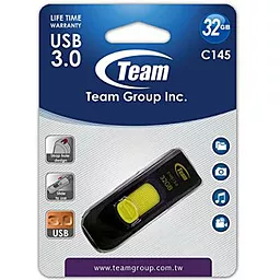 Флешка Team 32GB C145 Yellow USB 3.0 (TC145332GY01) - миниатюра 5