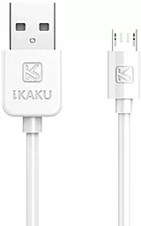 USB Кабель iKaku KSC-332 YOUCHUANG 12W 2.4A 2M micro USB Cable White