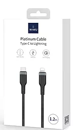 Кабель USB WIWU Platinum PT01 2.4A 1.2M Lightning Cable Black - миниатюра 2
