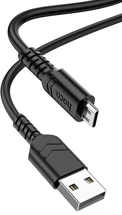 Кабель Hoco X62 Fortune USB-A - micro USB 12w 2.4a 1м cable Black - фото 2