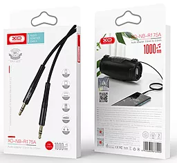 Аудіо кабель XO NB-R175B AUX mini Jack 3.5mm M/M Cable 2 м black - мініатюра 3