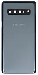 Задняя крышка корпуса Samsung Galaxy S10 5G G977 со стеклом камеры Majestic Black - фото Задняя крышка корпуса Samsung Galaxy S10 5G G977 со стеклом камеры Majestic Black