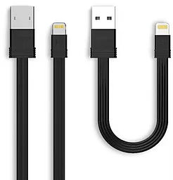 Кабель Remax Tengy USB-A - Lightning 12w 2.4a 0.16м + 1м cable Black (RC-062i) - фото Кабель Remax Tengy USB-A - Lightning 12w 2.4a 0.16м + 1м cable Black (RC-062i)