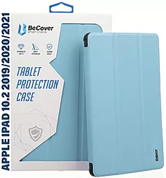 Чехол для планшета BeCover Tri Fold Hard для Apple iPad 10.2 2019/2020/2021 Light Blue (711126) - фото Чехол для планшета BeCover Tri Fold Hard для Apple iPad 10.2 2019/2020/2021 Light Blue (711126)