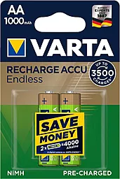 Аккумулятор Varta AA (R6) Rechargeable Accu Endless (1000mAh) Ni-MH 2шт (56666101402)