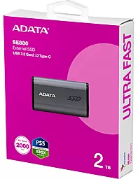 Накопичувач SSD ADATA Elite SE880 2TB USB3.2 Gen2x2 Titanium Gray (AELI-SE880-2TCGY) - мініатюра 6