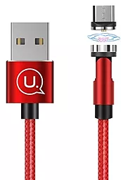 Кабель Usams U59 Rotatable Magnetic USB-A - micro USB 12w 2.4a 1м cable Red - фото Кабель Usams U59 Rotatable Magnetic USB-A - micro USB 12w 2.4a 1м cable Red