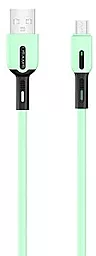 USB Кабель Usams U51 Silicone micro USB Cable Mint Green