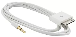 Аудио кабель ExtraDigital Aux mini Jack 3.5 mm - Apple 30-pin M/M Cable 1.5 м white (KBA1653) - миниатюра 2
